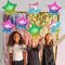 Gradient Color Star Foil Balloons – 18-Inch Rainbow Star Mylar Balloons, 9 Pack | Colorful Party Decorations for Kids’ Birthdays, Rainbow & Theme Parties (Gradient Color)